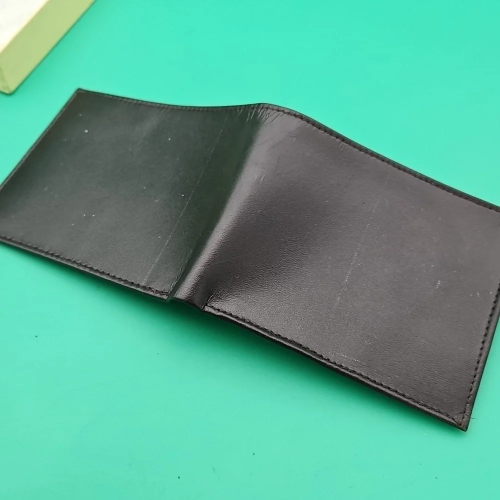 Vintage Buxton Mens Bi Fold Brown Wallet Top Grain Cowhide Brand New‎ NOS